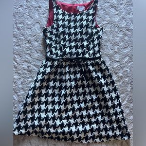 Jessica Simpson Houndstooth Fit & Flare Dress